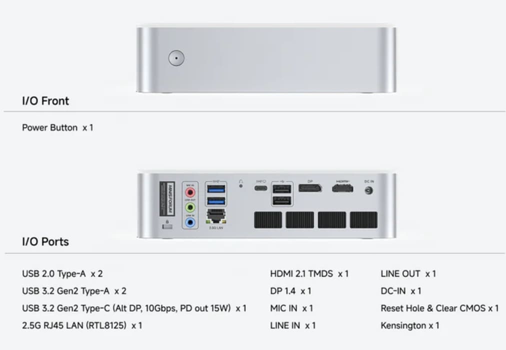Minisforum lanza una versión barebone del M1-1295 con Core i9-12950HX y soporte para 96 GB de RAM