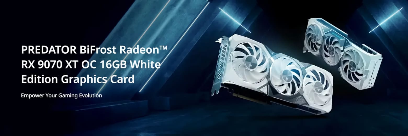 Acer presenta las nuevas Radeon RX 9070 XT OC y RX 9070 OC White Edition