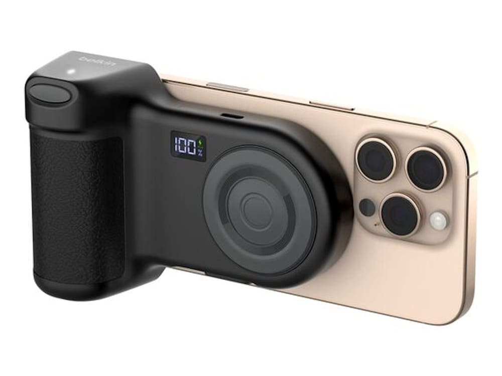 Belkin Stage PowerGrip: agarre ergonómico con batería integrada para smartphones