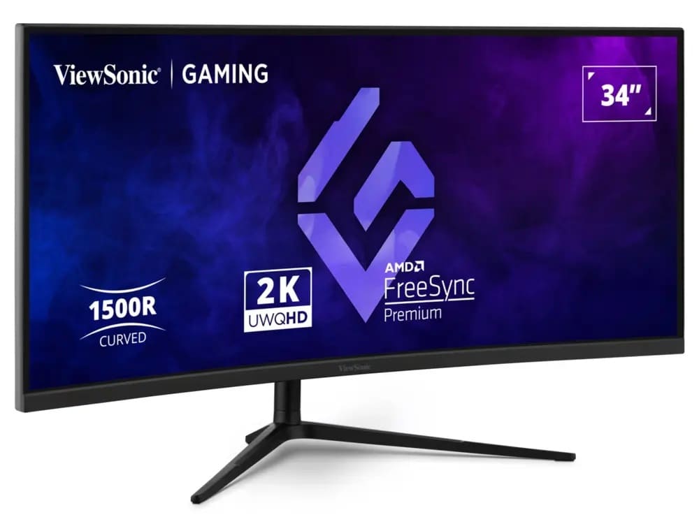 ViewSonic VX3418C-2K: nuevo monitor gaming curvo de 34″ UWQHD a 180 Hz por unos 240 $
