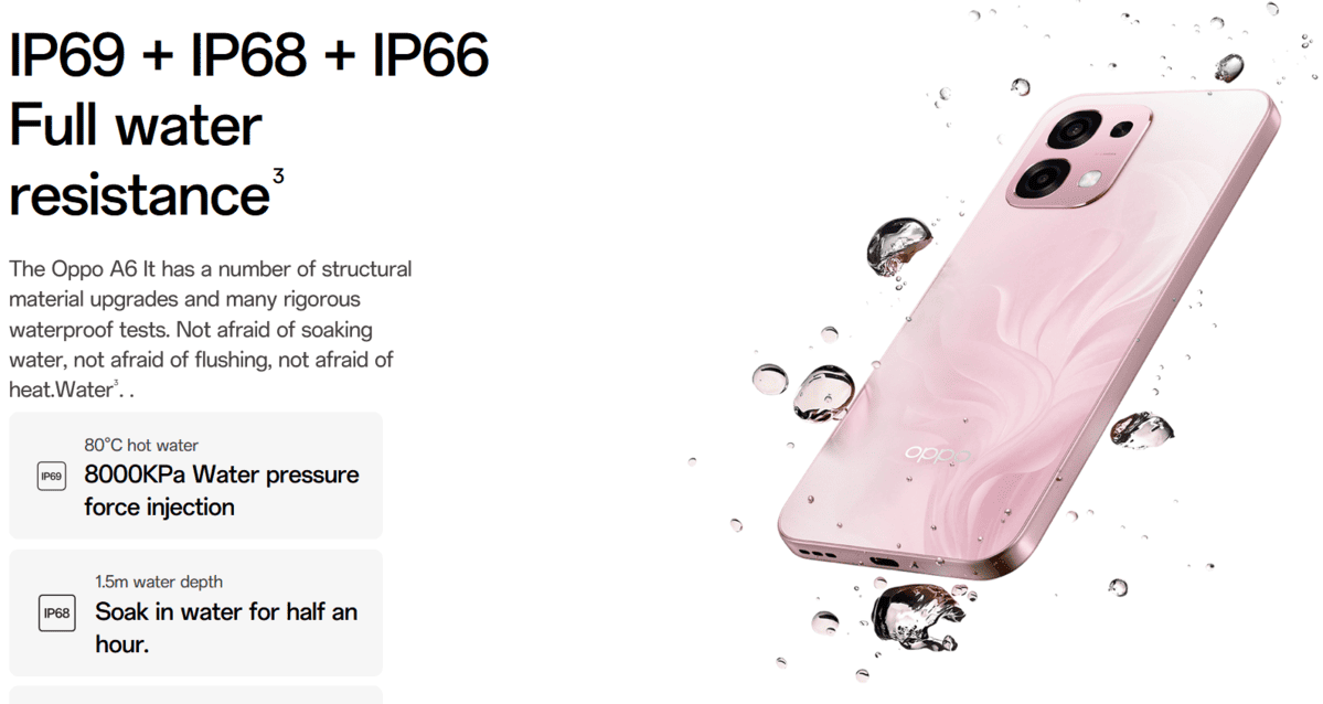 OPPO A6 5G: nuevo smartphone con batería de 7.000 mAh, carga de 80W y pantalla AMOLED de 120 Hz