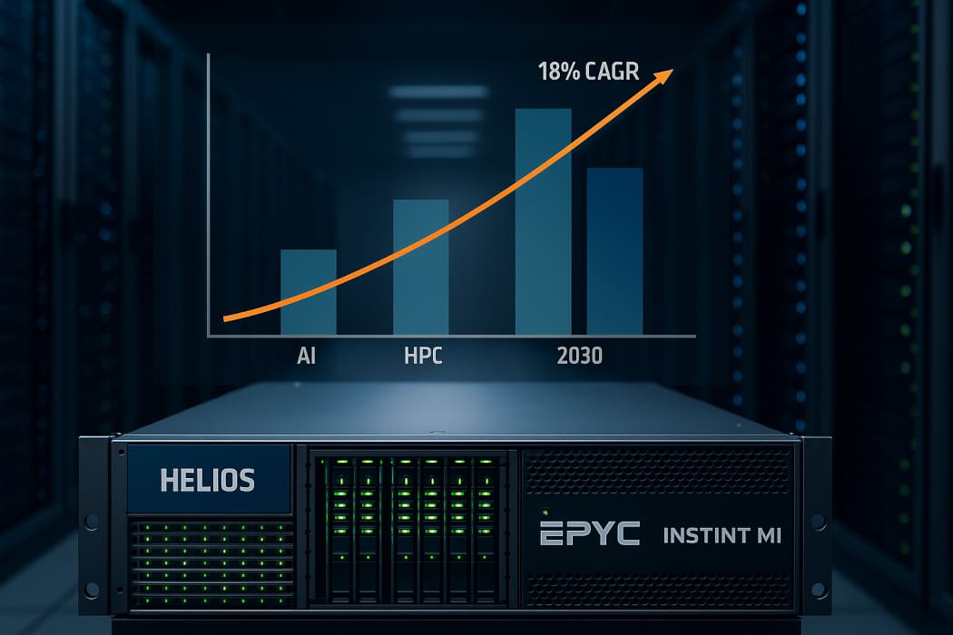 AMD proyecta 60.000 millones de dólares en ingresos por CPUs para 2030 impulsados por la expansión de la IA