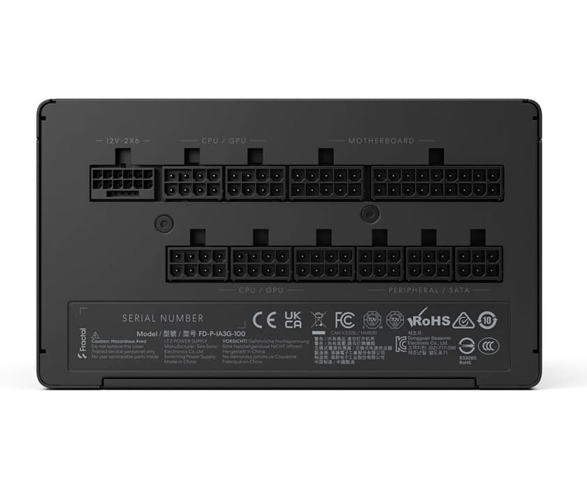 Fractal Design Ion 3 Gold: fuente modular ATX 3.1 con soporte PCIe Gen 5 y hasta 1.000W de potencia estable