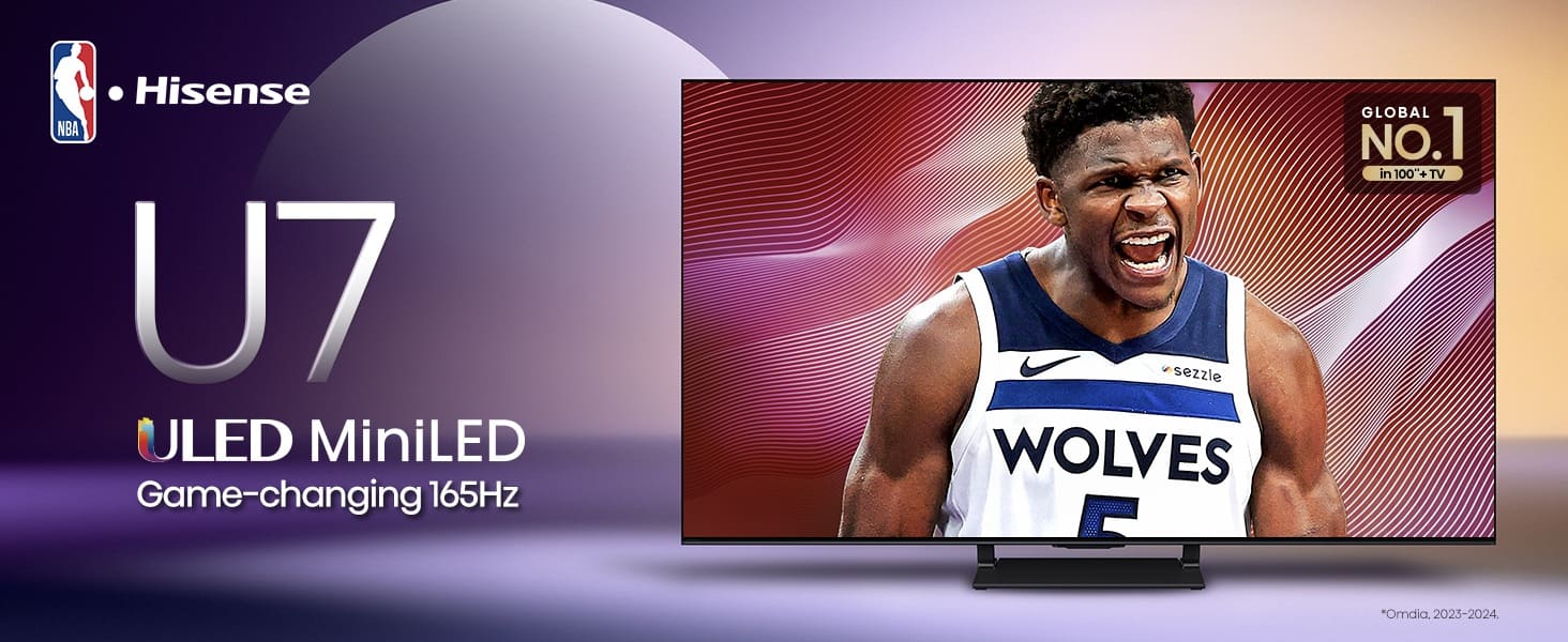 Hisense U7 2025: nueva MiniLED 4K de 3.000 nits y 165 Hz en hasta 116 pulgadas