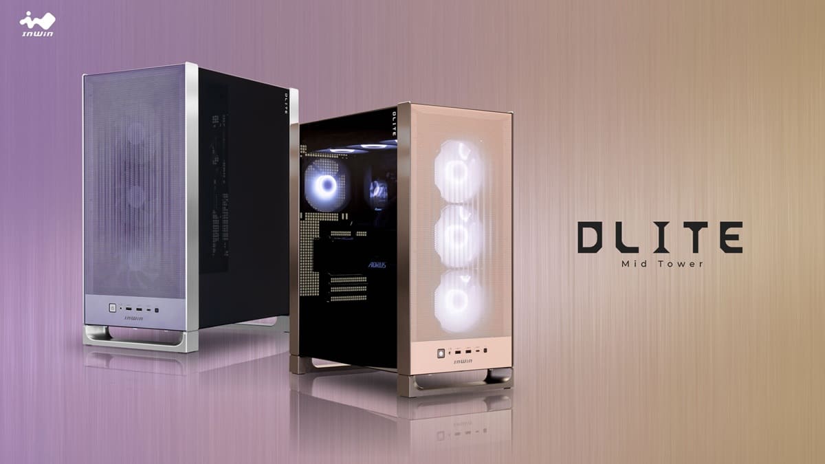 InWin presenta la DLITE, una torre ATX orientada a flujo de aire, GPUs de 38 cm y hasta 10 ventiladores