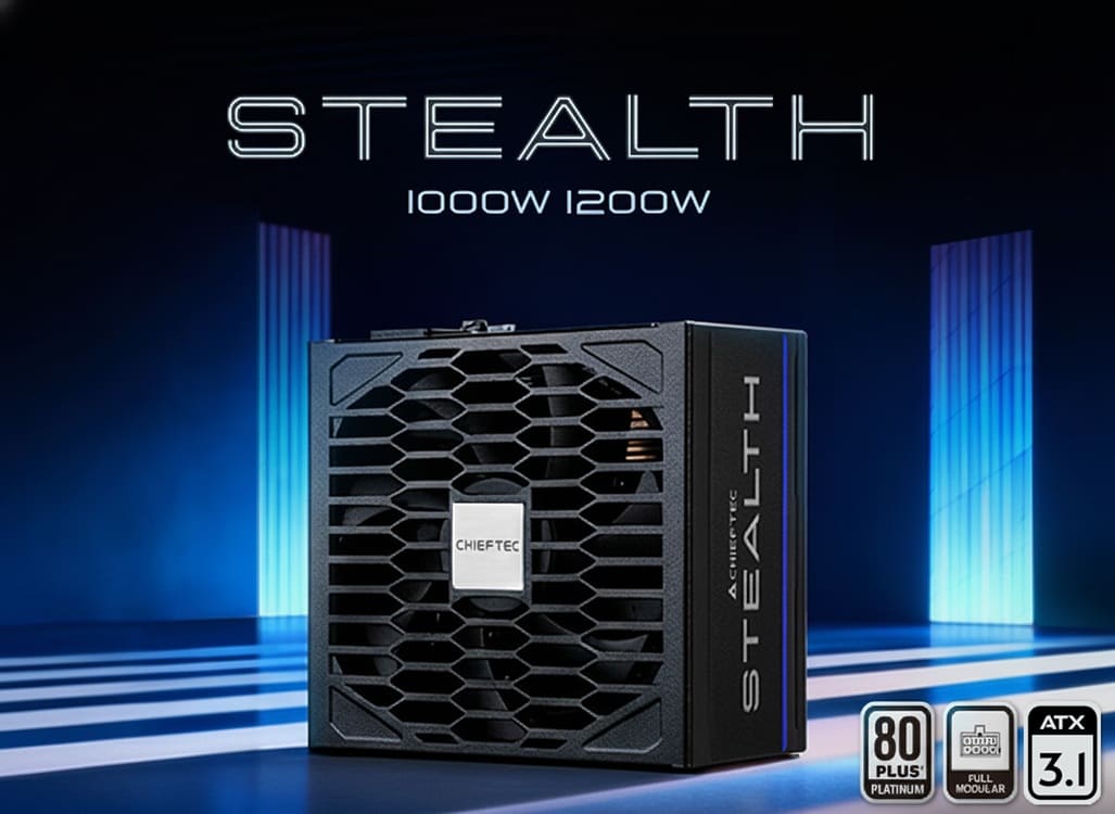 Chieftec Stealth Series: fuentes Platinum con 1000W y 1200W de potencia