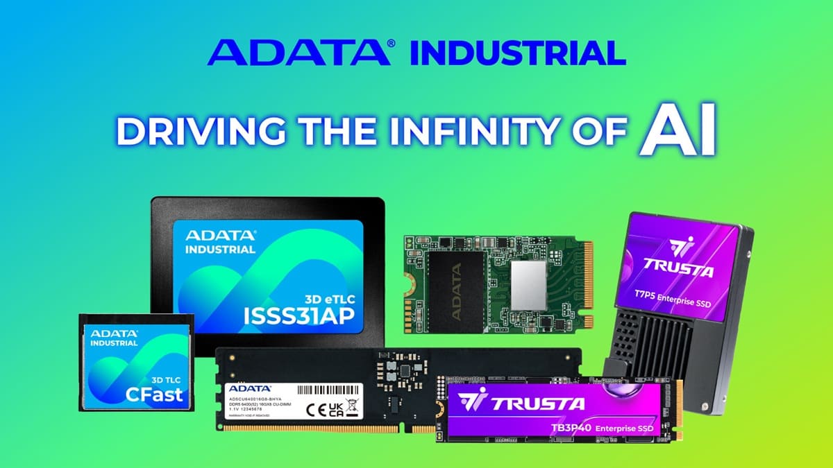ADATA Industrial presenta sus SSD PCIe 5.0 y DDR5 industriales en Embedded World North America 2025