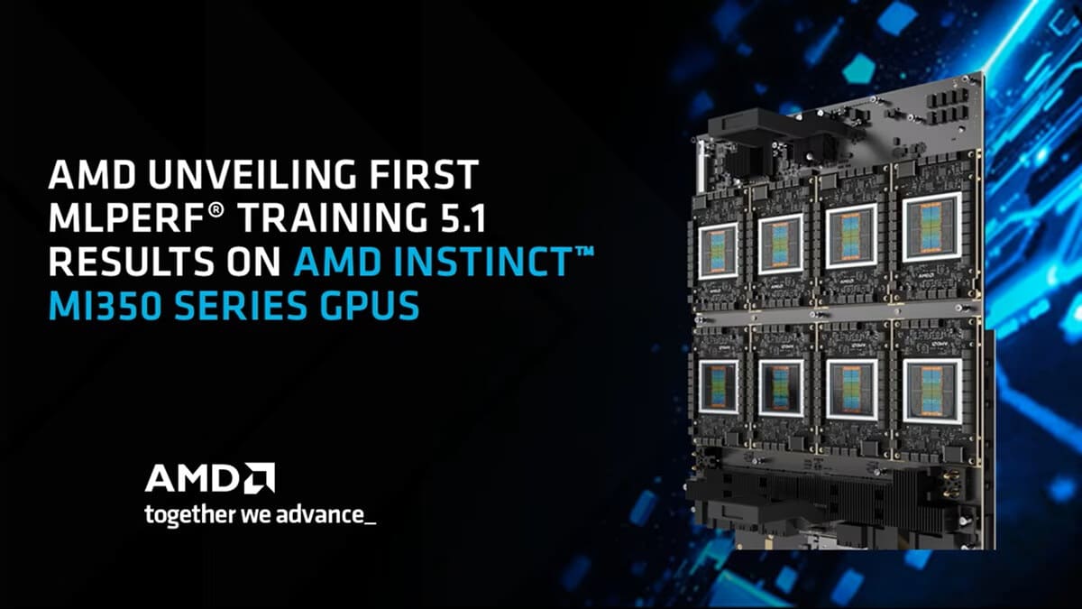 AMD Instinct MI350 Series: salto de hasta 2,8× en MLPerf 5.1 y avance clave en entrenamiento de IA