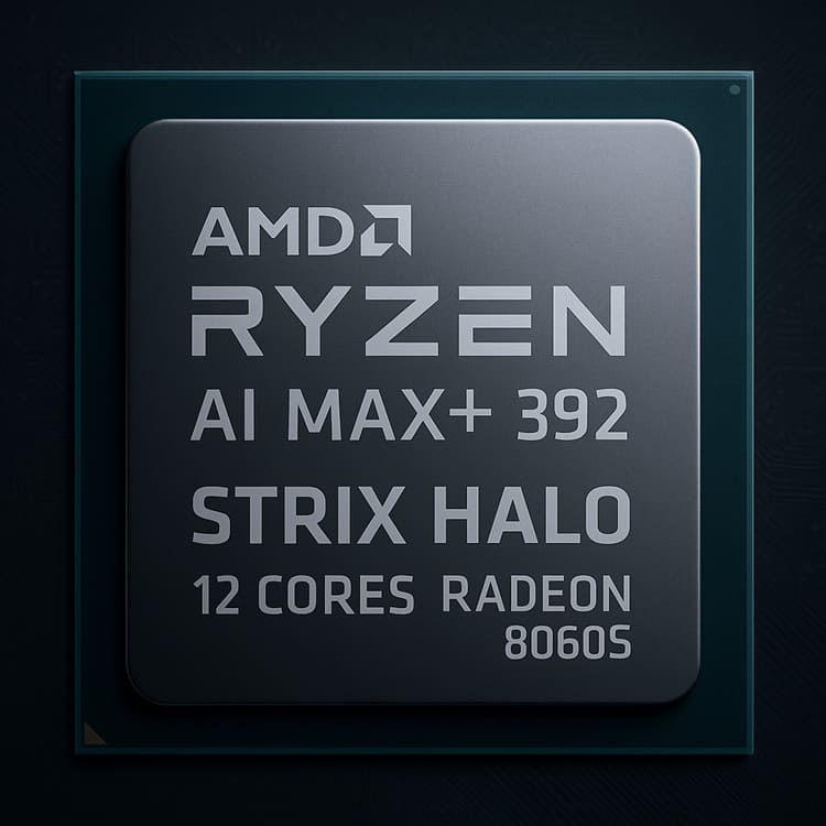 AMD Ryzen AI Max+ 392: nueva APU Strix Halo con 12 núcleos y GPU Radeon 8060S