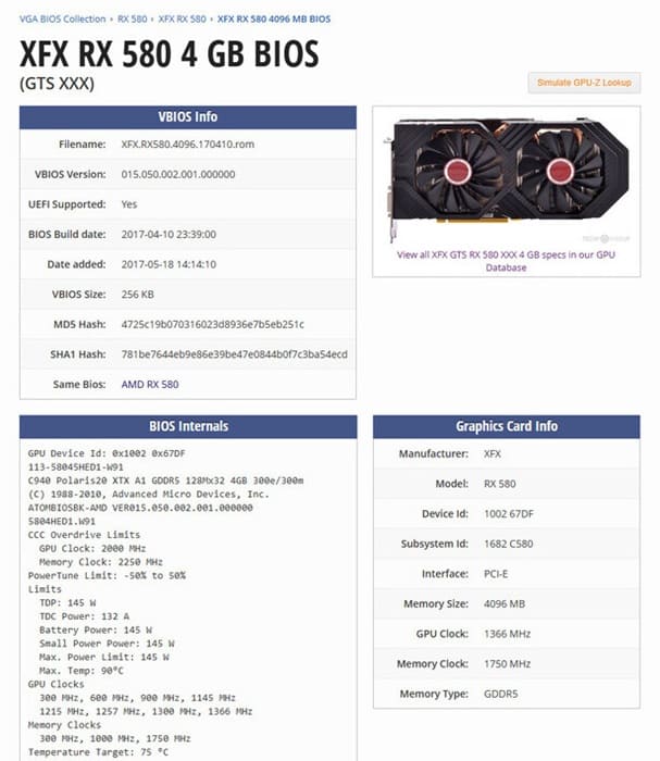 XFX actualiza la BIOS de la Radeon RX 580 GTS XXX Edition ocho años después de su lanzamiento