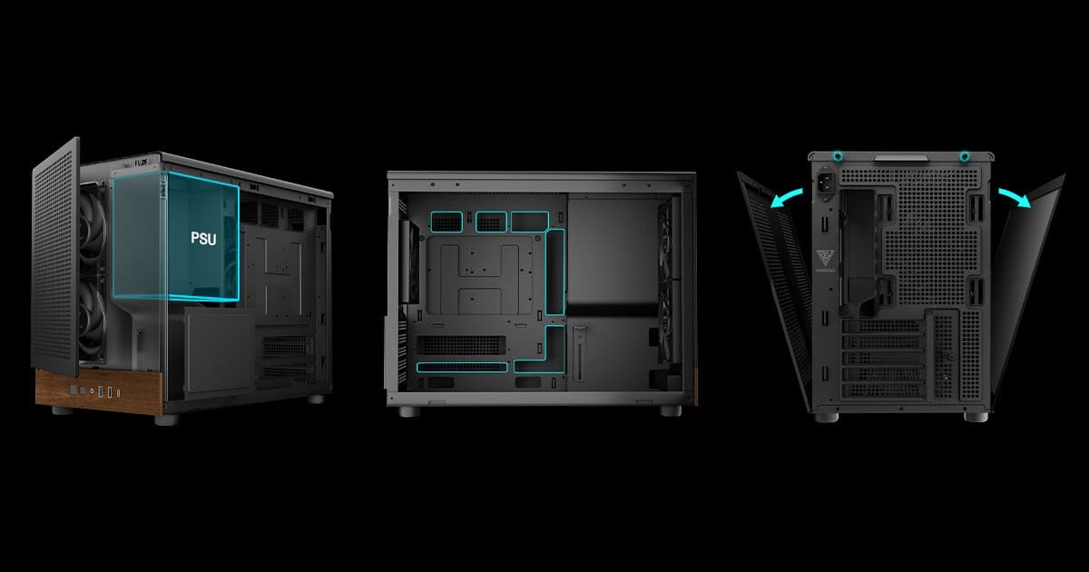 Gamdias ATHENA M4M: microtorre con doble radiador de 360 mm y soporte para GPUs de 395 mm