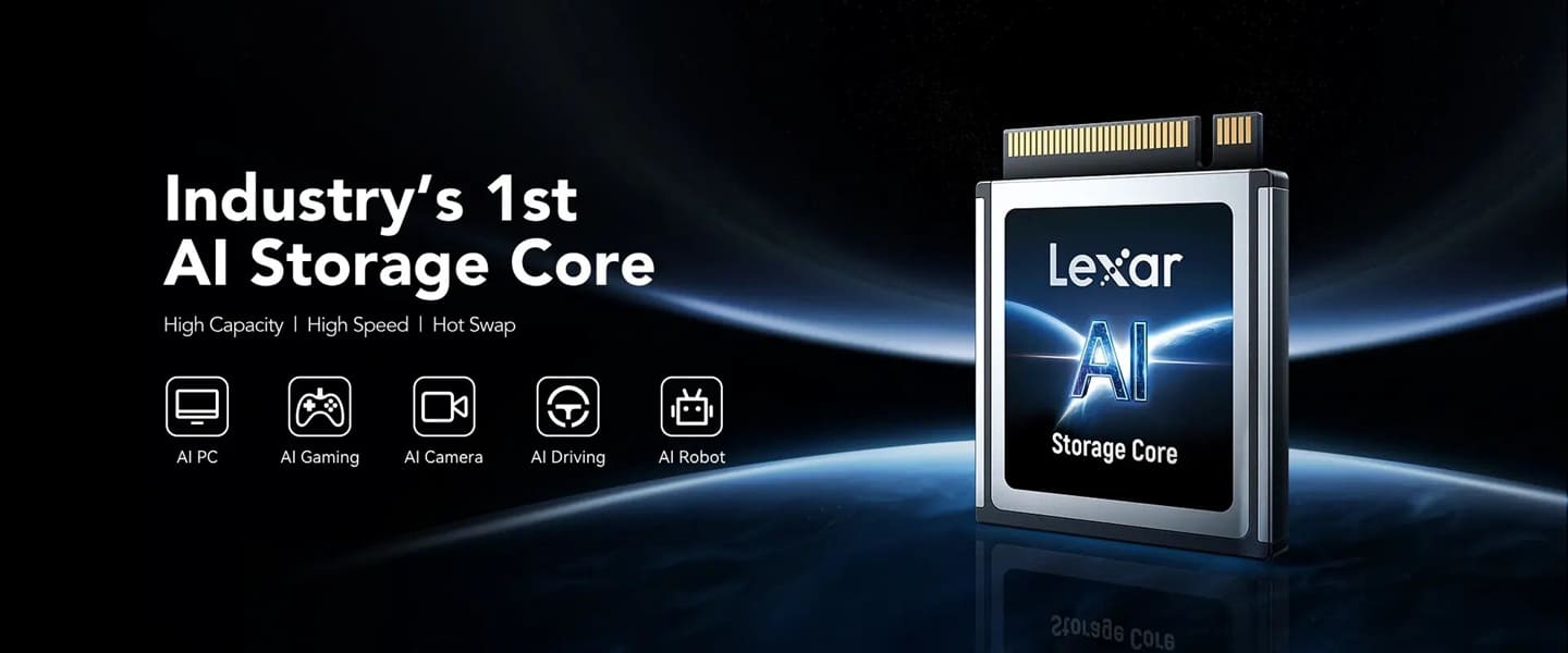 Lexar lanza el primer AI Storage Core con hasta 4 TB y diseño extraíble para IA en el borde