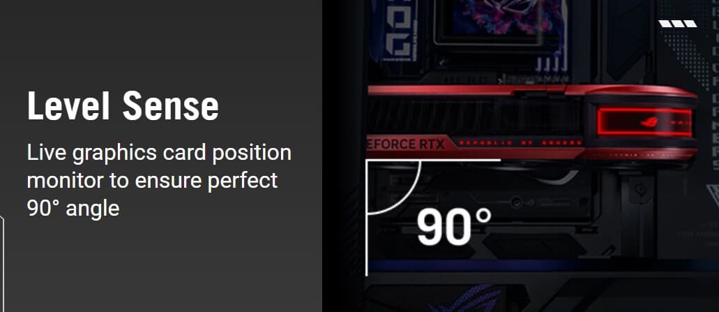 ASUS ROG MATRIX GeForce RTX 5090: sensor “Level Sense” para detectar caída de la GPU y proteger la placa base