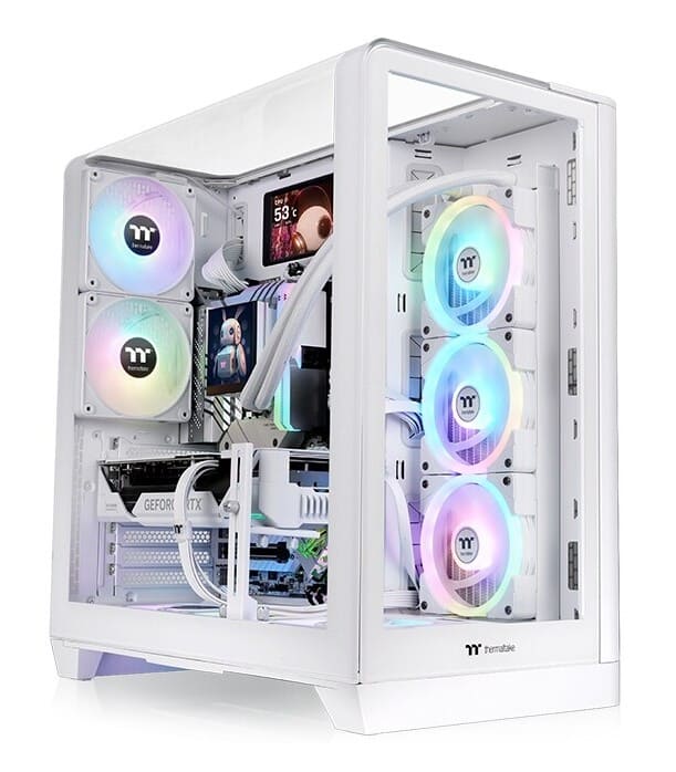 Thermaltake presenta el View 390 TG, un chasis ATX con panel curvado de vidrio y soporte para placas con conectores ocultos