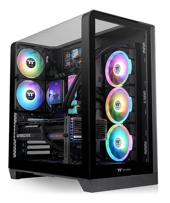 Thermaltake presenta el View 390 TG, un chasis ATX con panel curvado de vidrio y soporte para placas con conectores ocultos