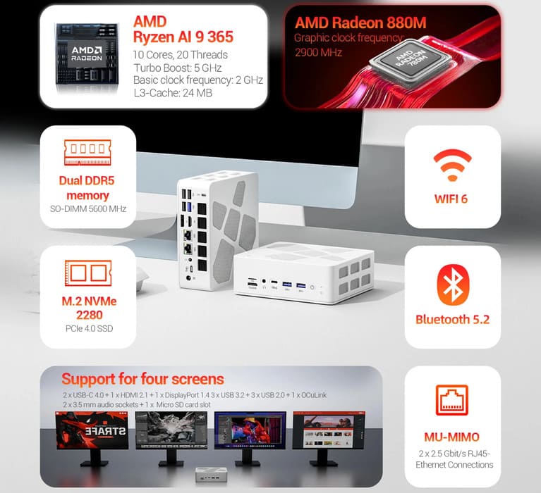 Firebat renueva su mini PC A8 con el Ryzen AI 9 365 y Radeon 880M