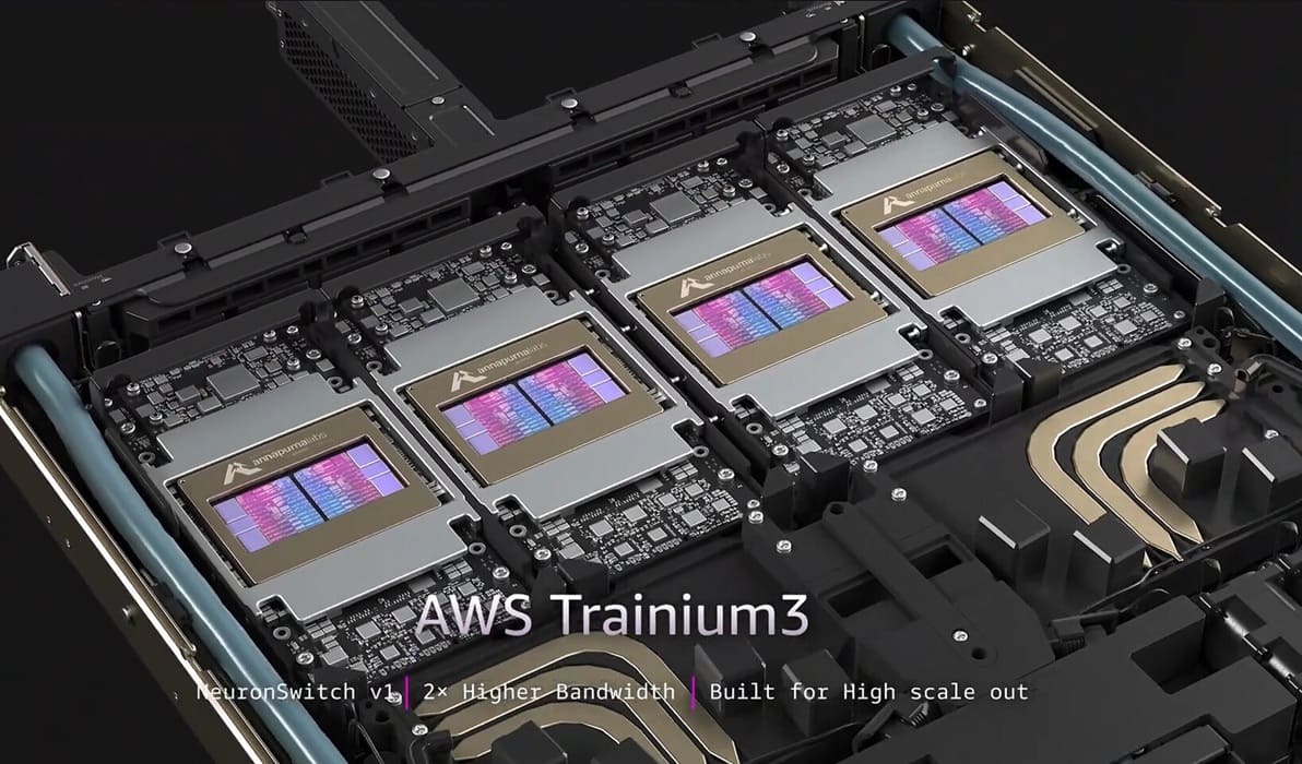 AWS presenta el chip Trainium3: 2,52 PetaFLOPS en 3 nm