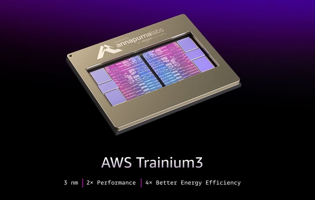 AWS presenta el chip Trainium3: 2,52 PetaFLOPS en 3 nm