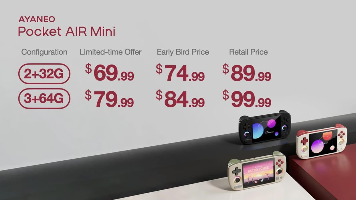 Ayaneo comienza el envío del Pocket Air Mini con precios desde 69,99$