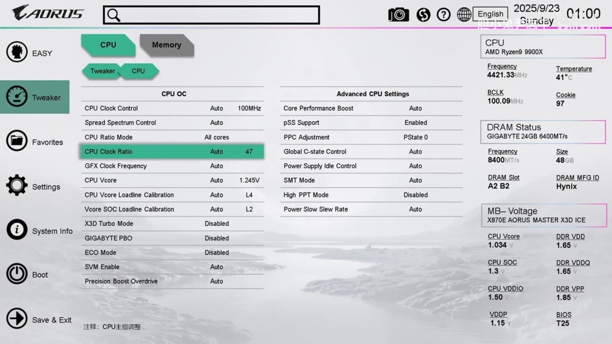 Filtrado un nuevo BIOS AORUS con IA y funciones “X3D 2.0” en placas X870E