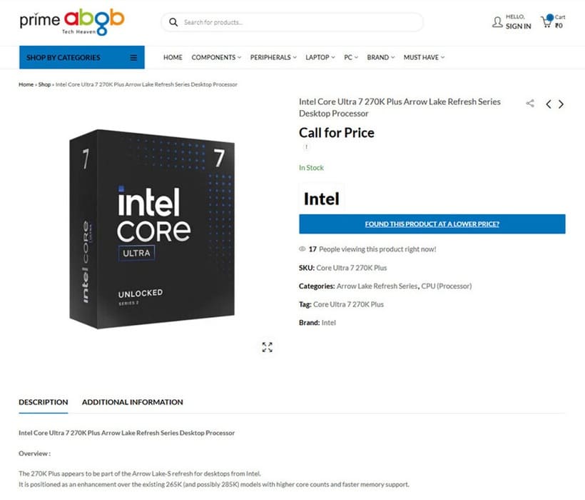 Se filtran los Intel Core Ultra 200K Plus Arrow Lake Refresh antes de CES 2026