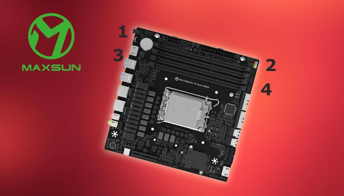 Maxsun MS-PC Farm B860I estrena cuatro DIMM en formato ITX