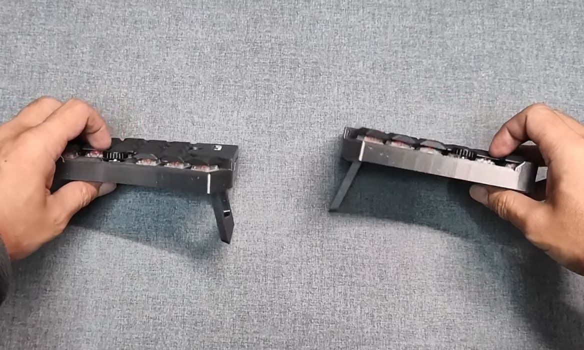 PSKeeb 5: teclado mecánico dividido con trackpoint y firmware ZMK inalámbrico