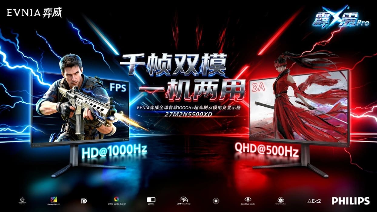 Philips presenta el nuevo Evnia 27M2N5500XD con panel de 500 Hz