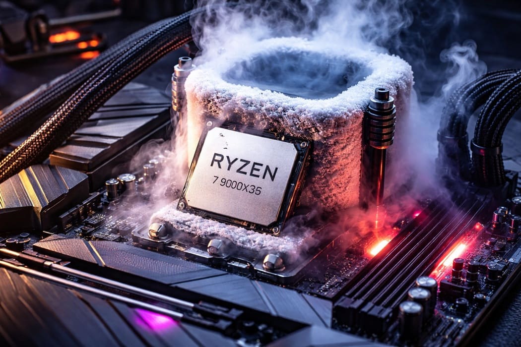 El Ryzen 7 9800X3D bate un nuevo récord mundial al alcanzar los 7.335 MHz
