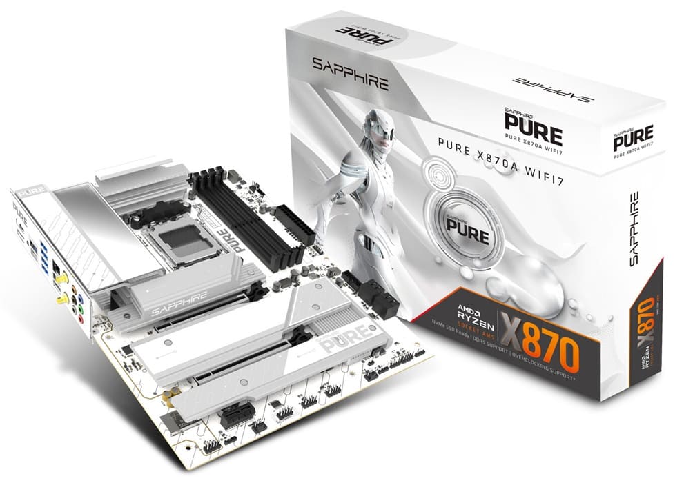 Sapphire detalla la placa base PURE X870A WIFI 7 para AM5