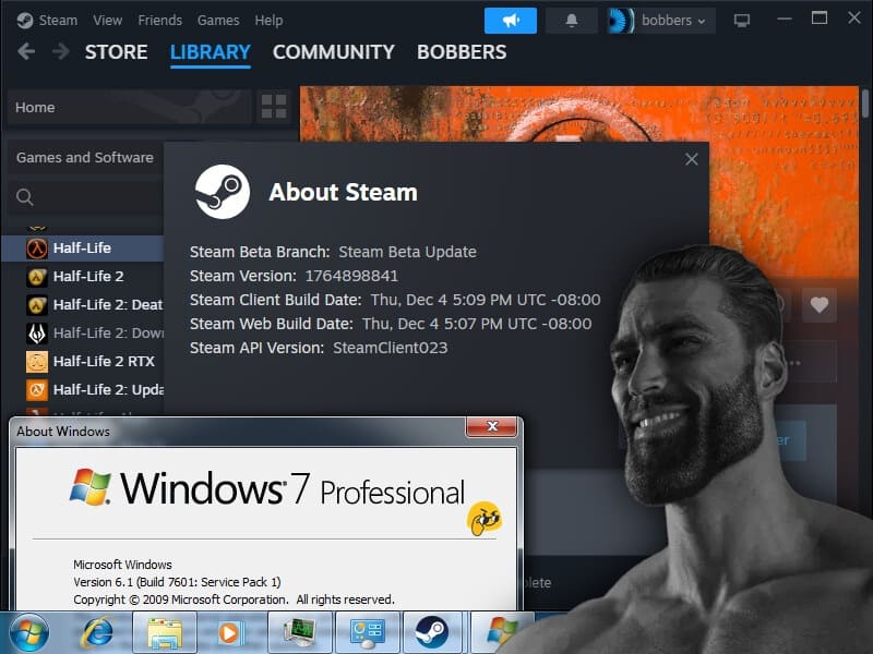 Un entusiasta logra ejecutar la versión beta de Steam en Windows 7 y 8 pese al fin de soporte oficial