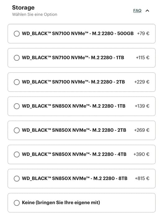 Framework vuelve a subir precios y encarece también los SSD