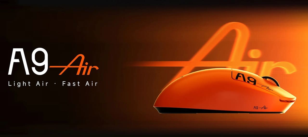 ATK A9 Air: ratón gaming ultraligero con sensor PAW3950 y 8.000 Hz de sondeo