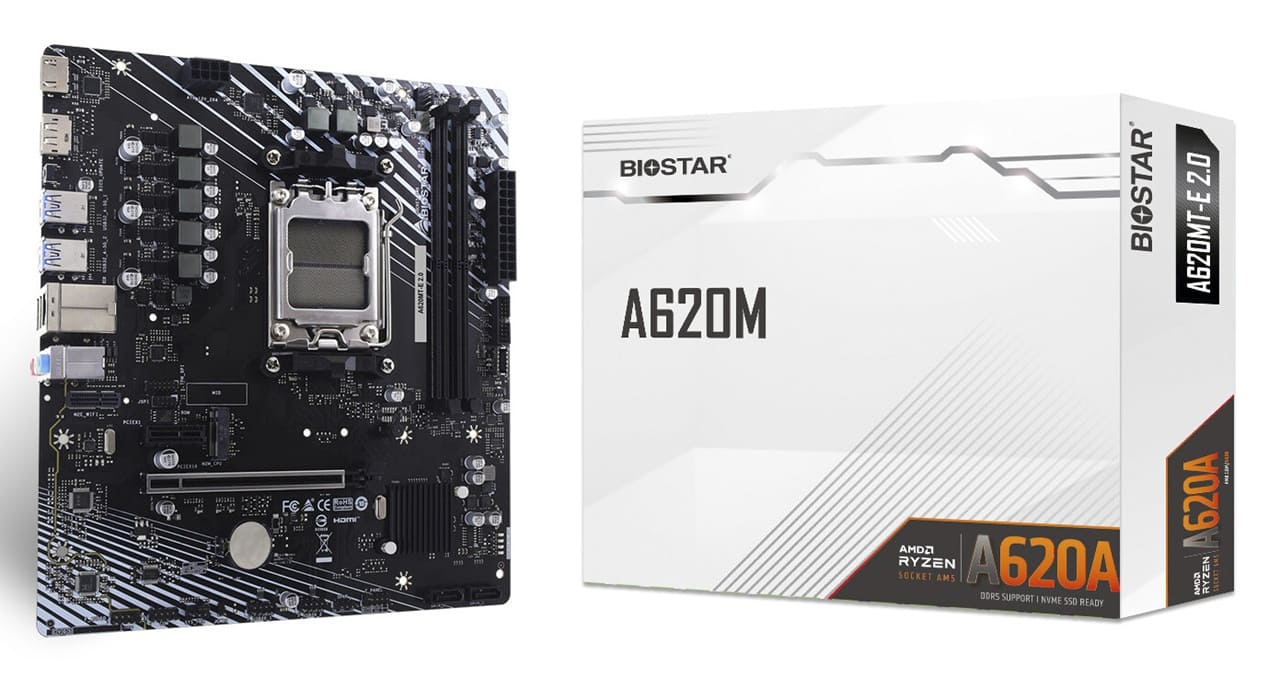 BIOSTAR A620MT-E 2.0: placa base AM5 sencilla y fiable para uso diario