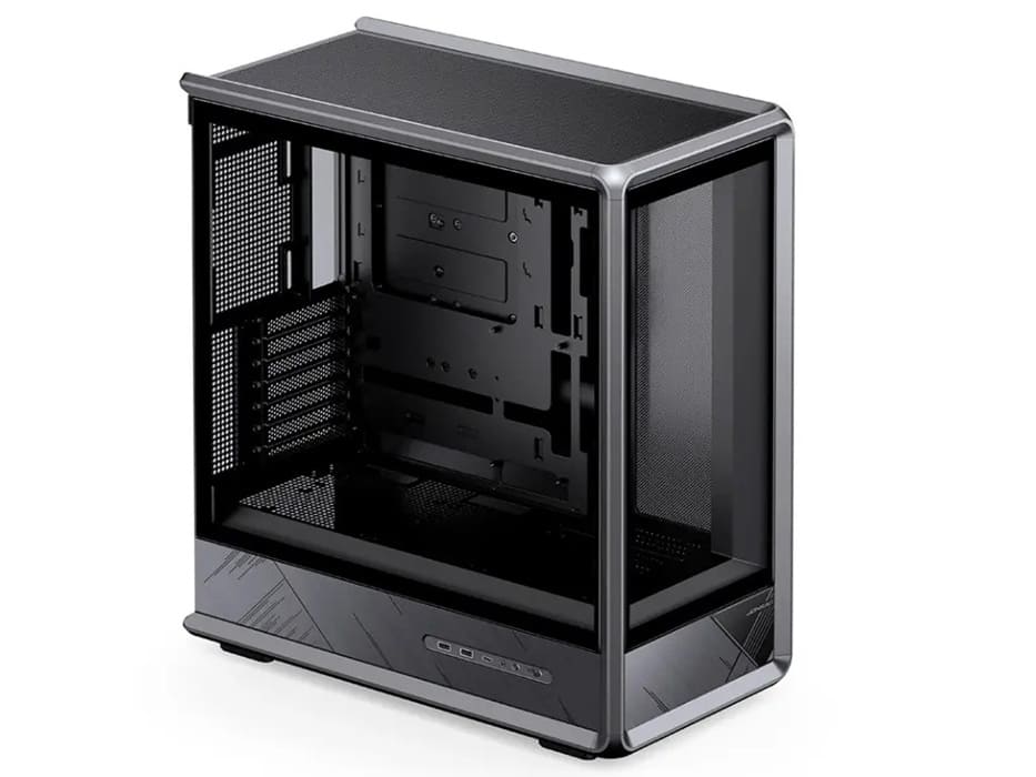 JONSBO D401 Black apuesta por un chasis mid-tower con exoesqueleto metálico y alto flujo de aire
