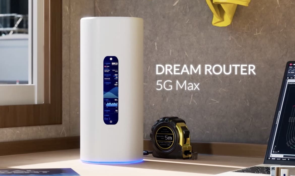 Ubiquiti Dream Router 5G Max: router WiFi 7 con módem 5G integrado y triple banda