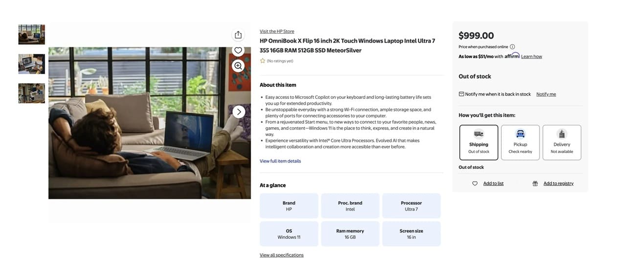 HP prepara el OmniBook X Flip 16 con Intel Panther Lake de bajo consumo