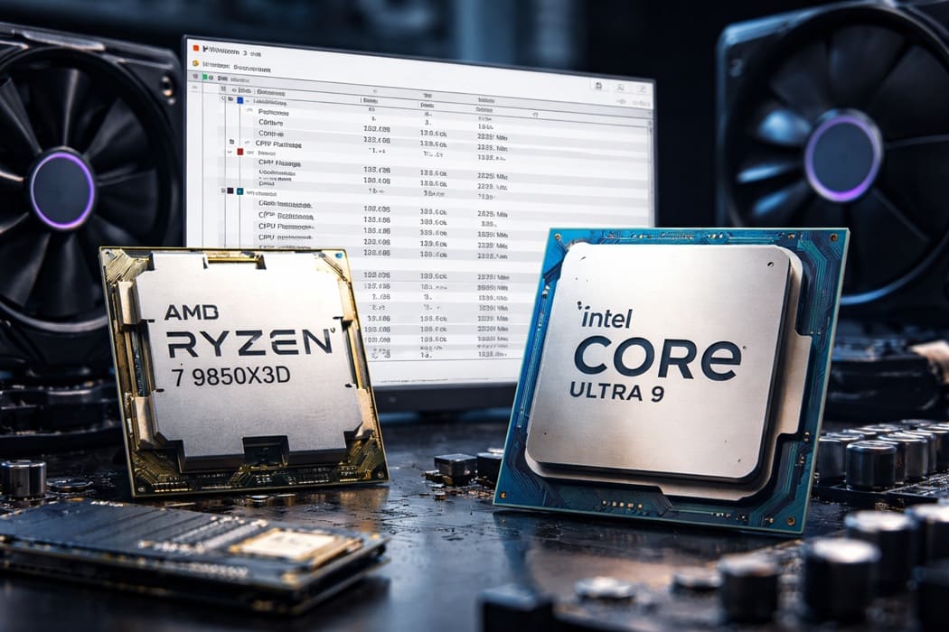 HWMonitor 1.61 amplía soporte a Ryzen 9850X3D, Zen 6 Mobile y Arrow Lake Refresh