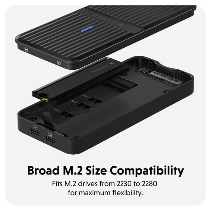 Hyper lanza el HyperDrive Next USB4 V2 M.2 PCIe Enclosure con 80 Gbps y diseño modular