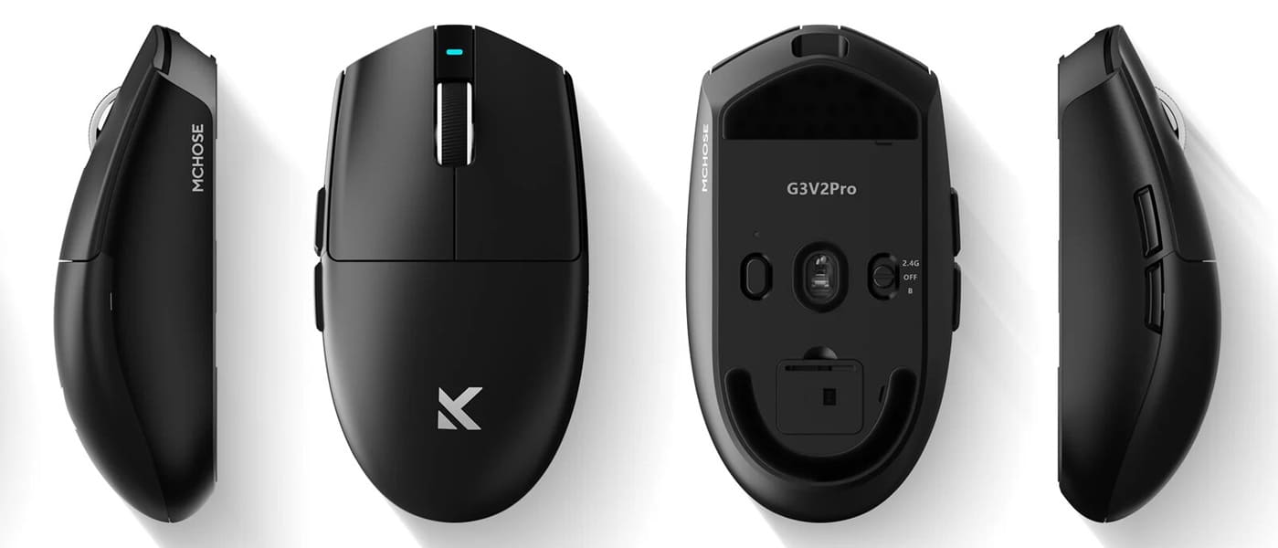 MCHOSE G3 Pro estrena sensor PixArt PAW3395 y rediseño sutil