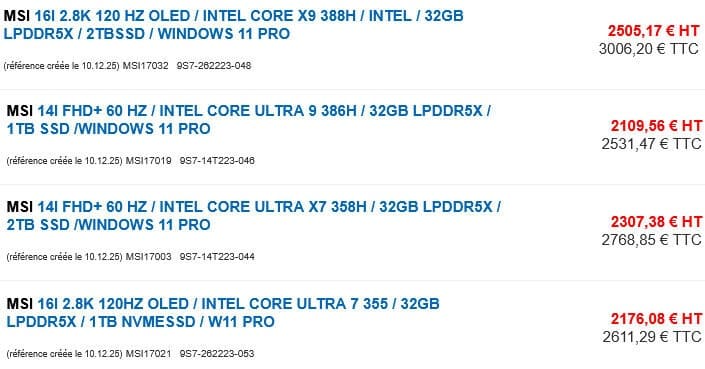 MSI adelanta portátiles con Intel Core Ultra 300 Panther Lake