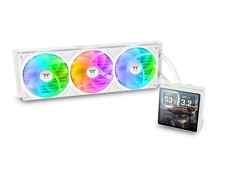 Thermaltake TH360 V3 Ultra ARGB Sync Snow Edition con pantalla LCD