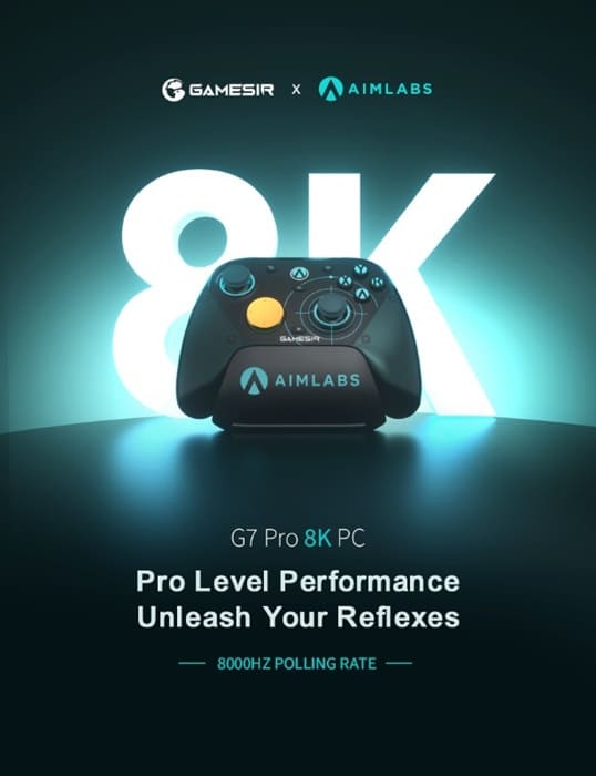 GameSir presenta el G7 Pro 8K Aimlabs Edition con 8.000 Hz y mejoras enfocadas a PC