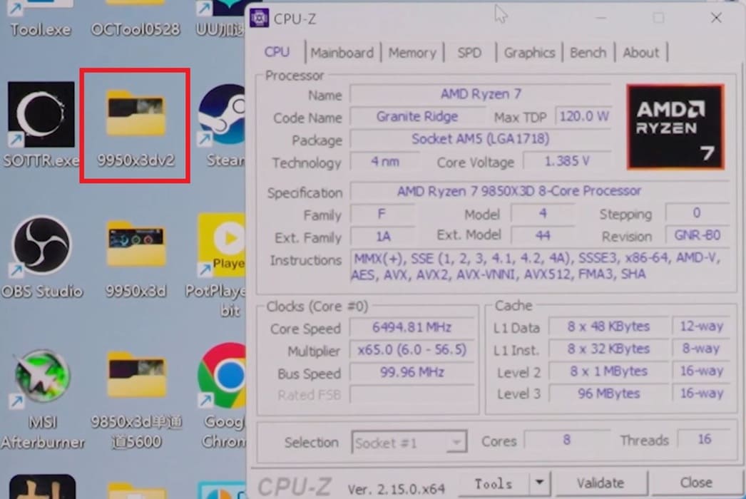 El Ryzen 9 9950X3D2 se deja ver y apunta a doble caché 3D en Zen 5