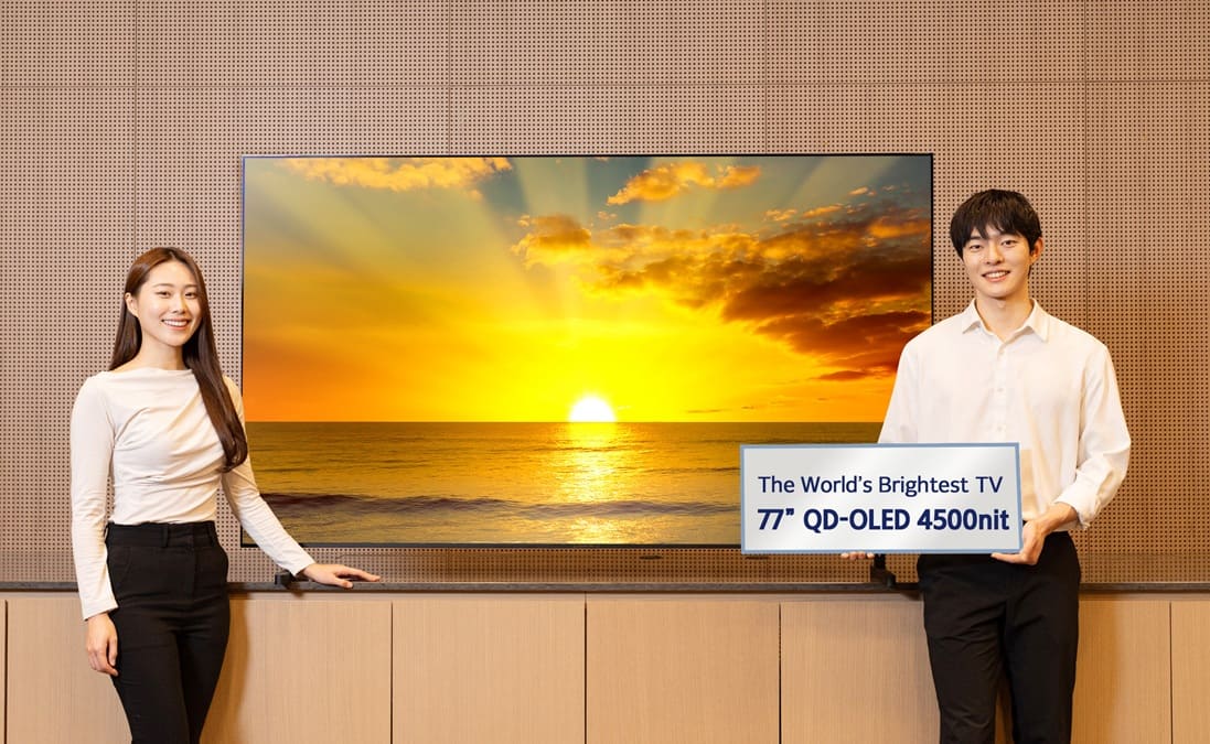 Samsung mostrará en CES su televisor QD-OLED de 77 pulgadas con hasta 4.500 nits