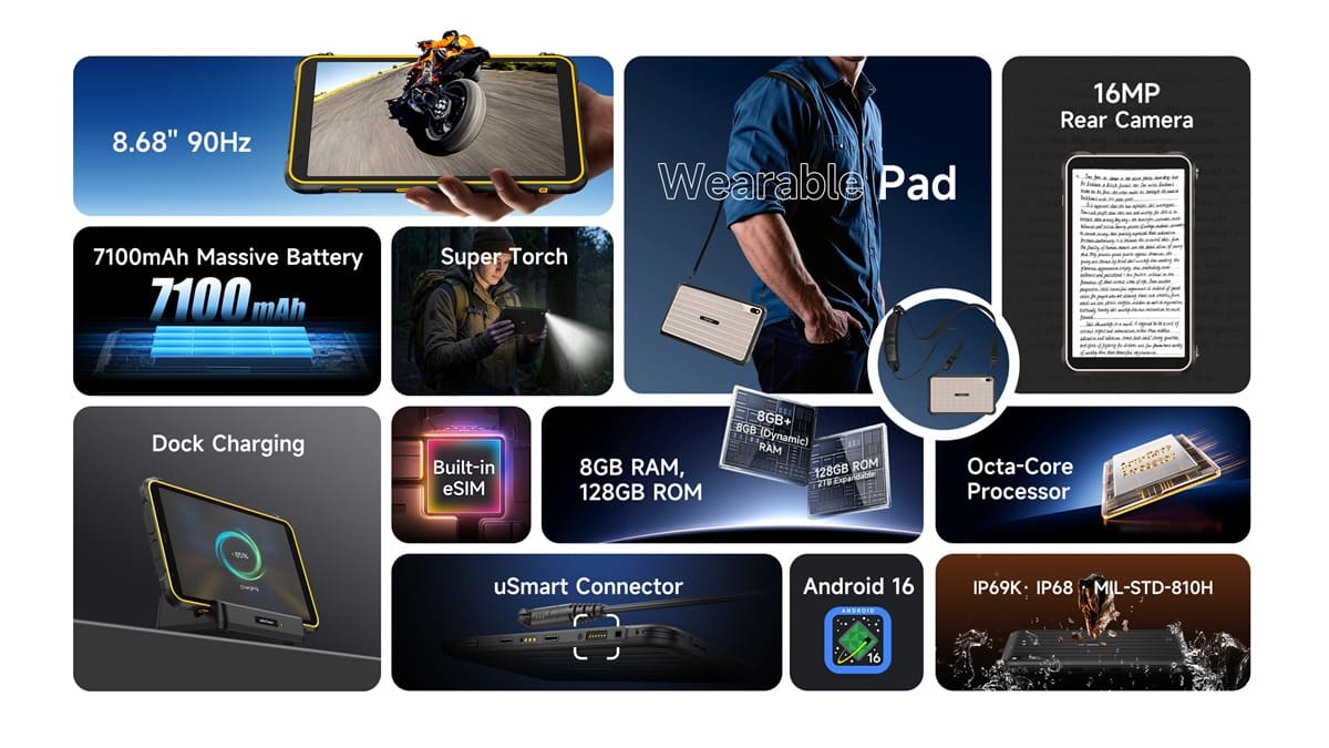 Ulefone RugKing Pad Pro y Pad 2 Pro refuerzan el segmento rugerizado con carga por base