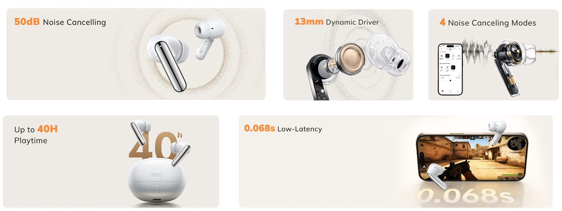 QCY presenta los MeloBuds N20 con cancelación de ruido híbrida y hasta 40 horas de autonomía