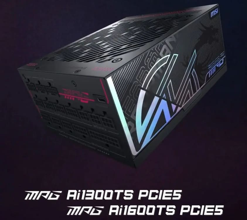 MSI presenta las fuentes MPG Ai TS PCIE5 con protección activa y hasta 1.600W