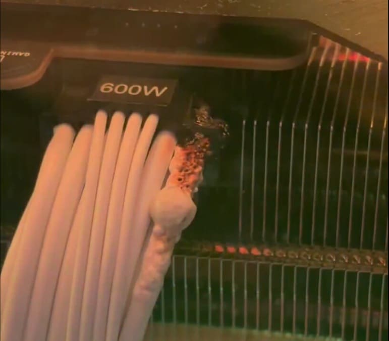 Nuevo caso de conector 12V-2×6 quemado en una GeForce RTX 4090 en uso real