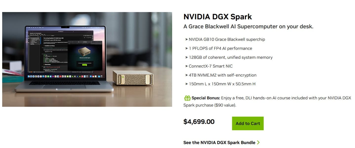 NVIDIA sube el precio del DGX Spark hasta 4.699$ por la escasez mundial de memoria